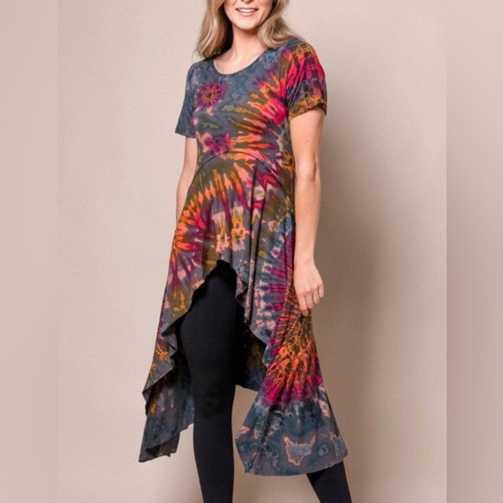 Kathmandu Multicolor Tie-Dye Top Tunic.Very soft and comfortable.